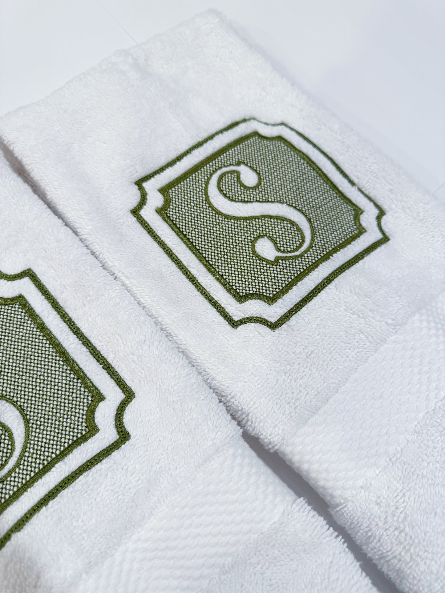 Embossed Monogram Hand Towel