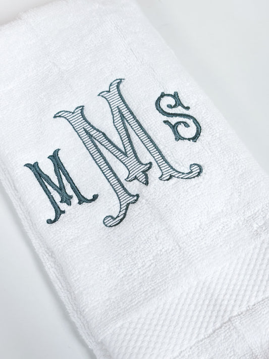 Romanesque Monogram Hand Towel